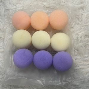 9 NEW soft foam macaron sleep rollers -curl,body and volume overnight.